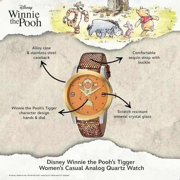 NWT - Disney Winnie The Pooh Adult Casual Sport Analog Quartz Watch - Picture 14 of 16